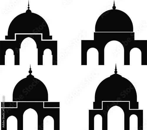 taj mahal vector illustration