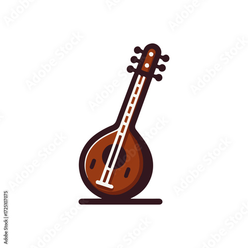A beautifully designed string instrument displayed on a simple background for music enthusiasts