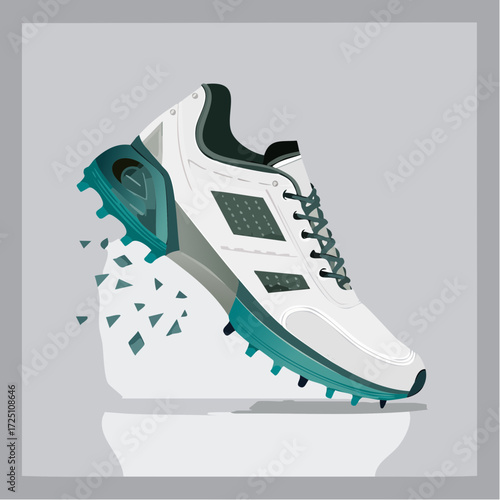 Exploded running shoe Firefly-inspired design showing outsole, midsole, and upper layers firefly design