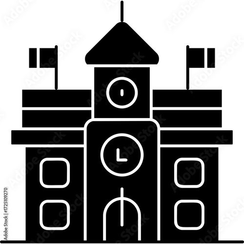 Train Station Icon Vector Element