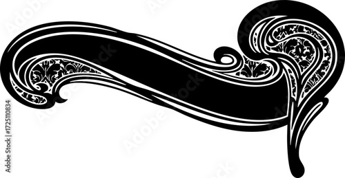 Foto Elegant art nouveau flourish banner design with ornate floral detailing offers s