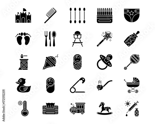 Baby Line Vector Icons