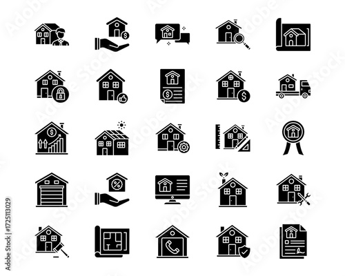 Real Estate Line Vector Icons