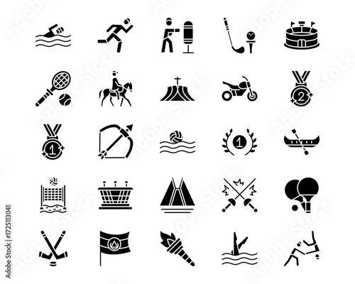 Olympics Line Vector Icons