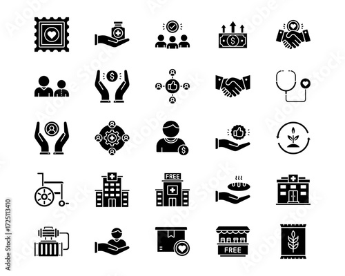 Donations Line Vector Icons