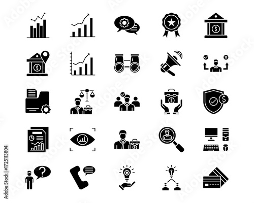 Business and Finance Line Vector Icons