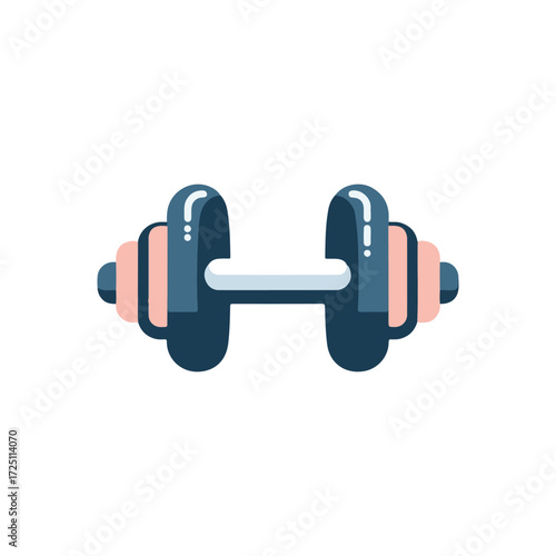 Colorful illustration of a dumbbell symbolizing fitness, exercise, and health awareness