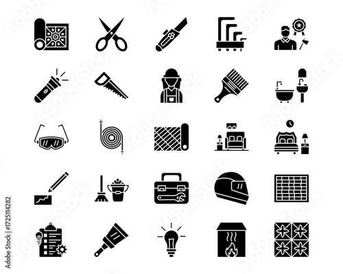 Home Improvements Line Vector Icons