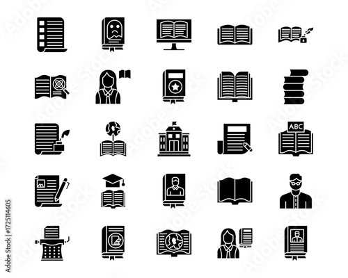 Literature Line Vector Icons