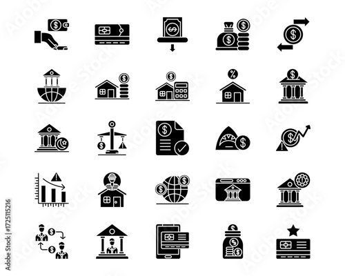 Banking Line Vector Icons