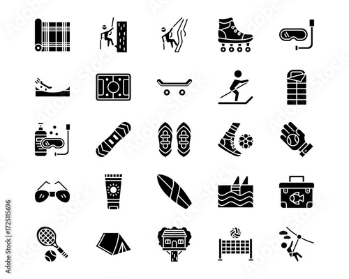 Outdoor Fun Line Vector Icons