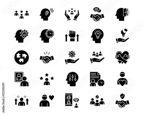 Personality Traits Line Vector Icons