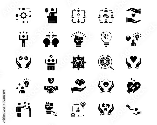 Personality Traits Line Vector Icons
