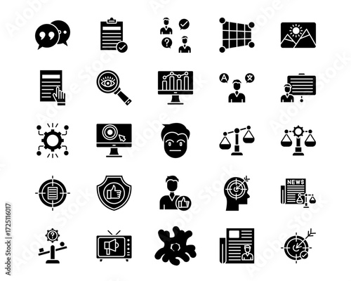 Journalism Line Vector Icons
