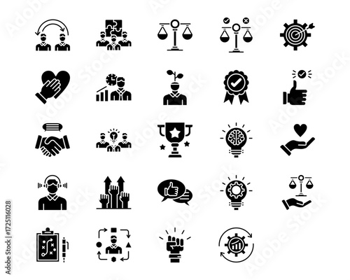 Leadership Line Vector Icons