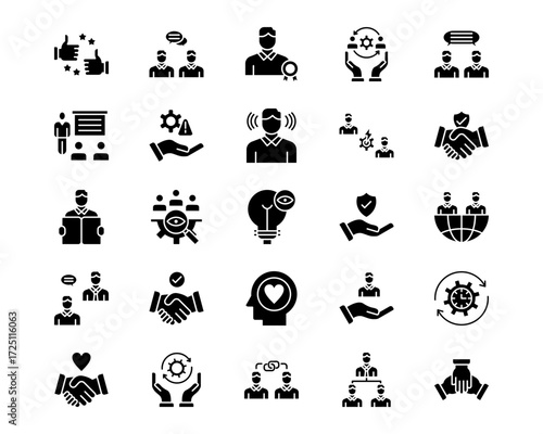Leadership Line Vector Icons
