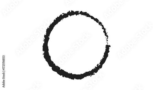 Roughly drawn black oval shape on white background