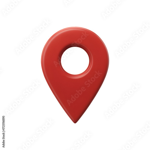 Free Download Red 3D Map Pin Icon on Black Background location marker - GFXLoad