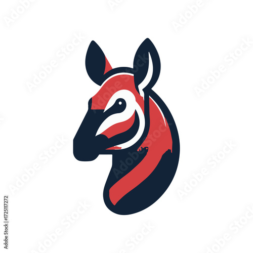 Stylized illustration of a zebra's head in bold colors, showcasing artistic flair and creativity