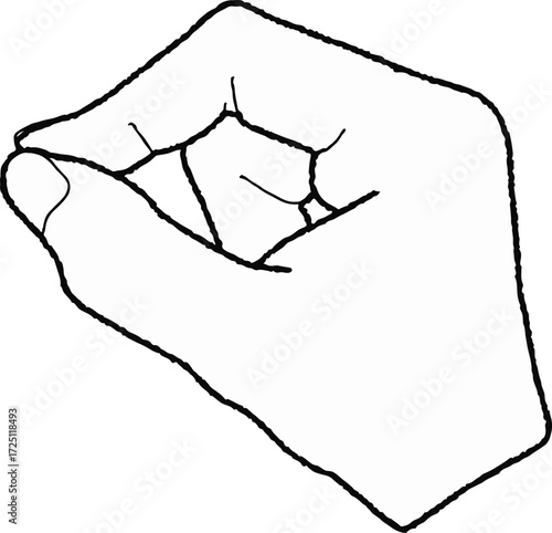 꼬집는 손 동작