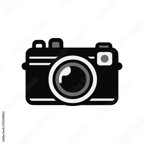 Vintage camera with a sleek design capturing memories in a bright, minimalist setting