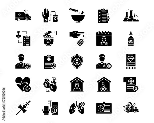 Psychiatric Hospitals Line Vector Icons