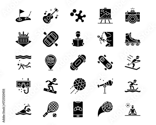 Recreations Line Vector Icons