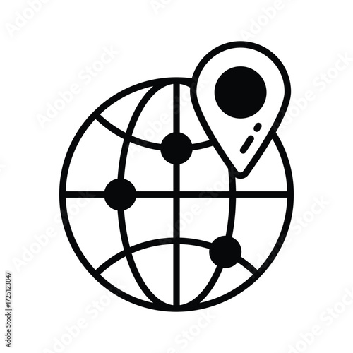 Get this amazon flat style icon of global location in modern style