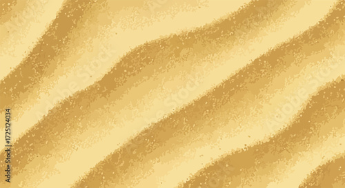 Golden sand texture background features undulating patterns, showcasing sandy backdrop. Sandy texture evokes warmth and sunshine. Abstract sandy texture ideal as a design element for summer themes,