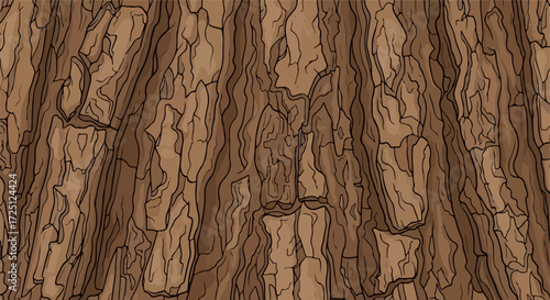 Close-up of a tree bark shows textured surface and deep furrows. Close-up of a tree bark shows textured surface and deep furrows, showcasing detailed patterns and lines.