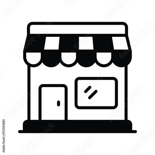 Shop building icon symbolizing retail, ecommerce, and marketplace stores