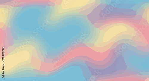 Pastel background showing multicolored soft hues, including yellow, blue, and pink. Pastel background evokes calm, creative mood, and gentle artistic feelings, and can be used for social media design,