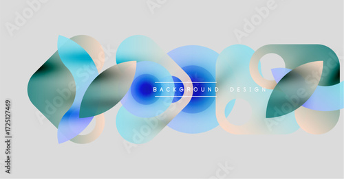 Abstract fluid shapes, soft colors blend. Light gradients create modern background design. Minimalist aesthetic, calming visual experience.