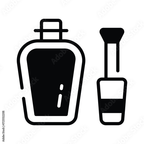 Nail polish icon representing beauty, makeup, and cosmetic shopping products