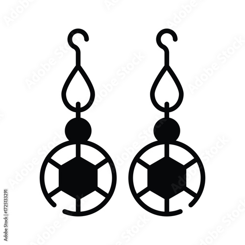 Grab this amazing flat outline style icon of earrings, premium vector