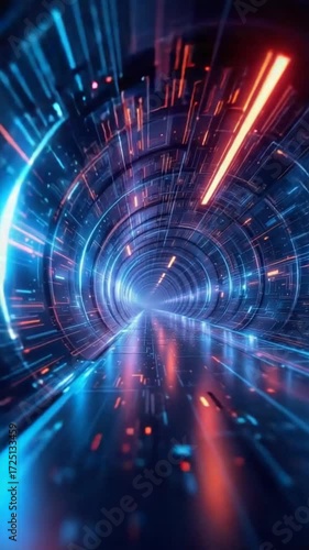 Wallpaper Mural Futuristic tunnel Torontodigital.ca