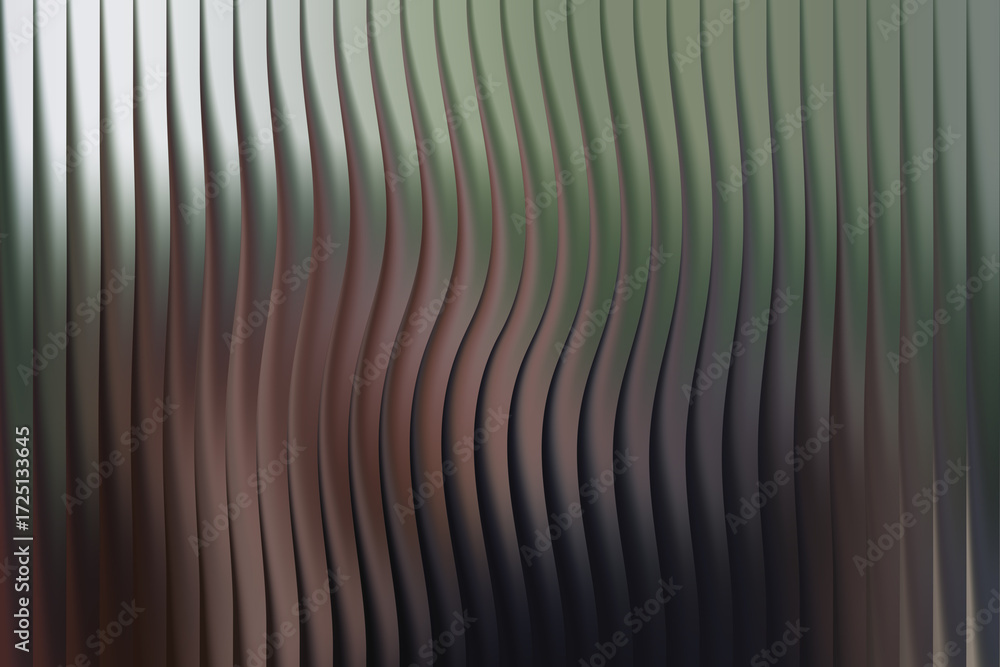 Obraz premium Abstract wavy vertical lines with metallic sheen and soft lighting