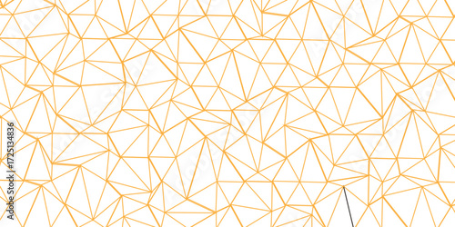 Abstract of simple golden line triangle pattern geometric background. Seamless geometric polygonal repeatable pattern swatch background, Trendy design vector background for web backdrop orpaper print.