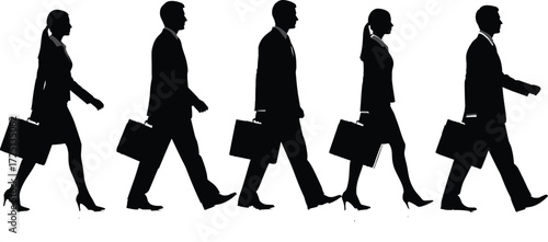 Business Professionals Walk ConfidentlyBusiness Professionals Walk Confidently