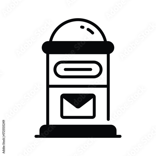 Letter box icon representing mail, communication, and ecommerce shopping