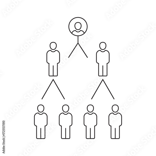 Coordinating line icon with people