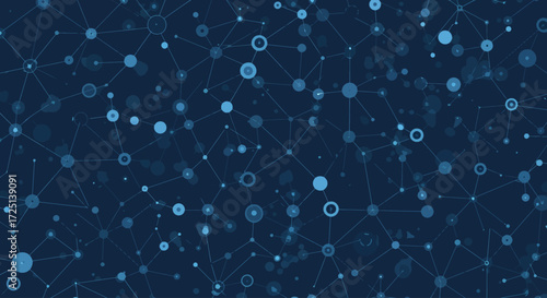 A dynamic composition of interconnected geometric shapes, including polygons and circles, forming a minimalist and abstract seamless background in a clean Flat Design style. 