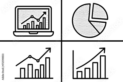 Data visualization tools and charts used for analyzing trends and performance metrics in business