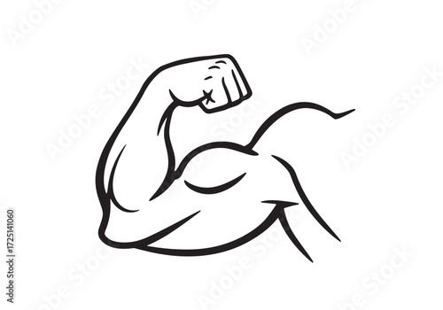 Biceps. Muscle icon. Vector