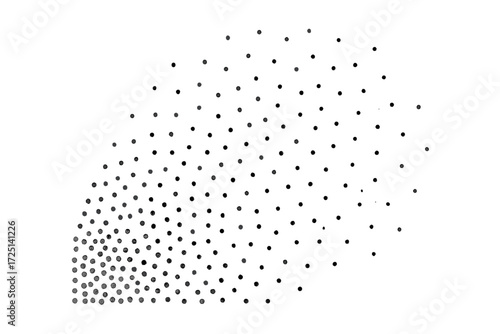 Unique pattern of dots creating a gradient effect on a plain background for artistic design purposes