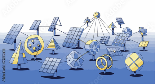 Solar energy design features varied configurations of solar panel systems that capture renewable power.
