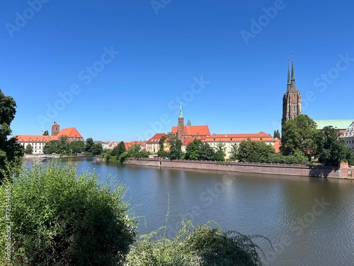 The Odra River and Wrocław Cathedral