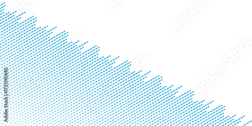 Simple blue half lines flowing dynamic pattern in black colors with space. vector art background