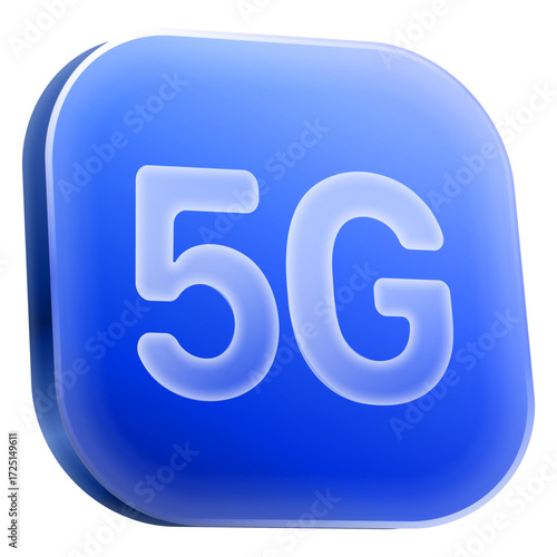 5G network speed 3D icon