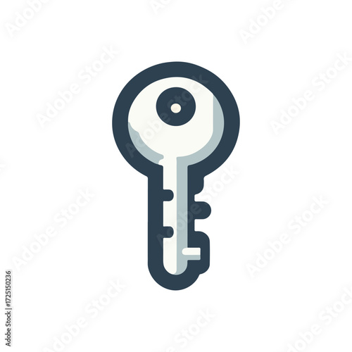 A close-up illustration of a key symbolizing security and access, set against a minimalistic background